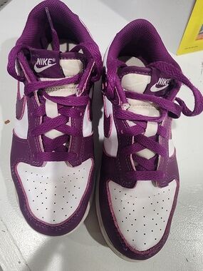 Nike Kids' Purple and White Low-Top Sneakers